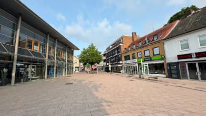 Leere Einkaufsstraße in Pinneberg