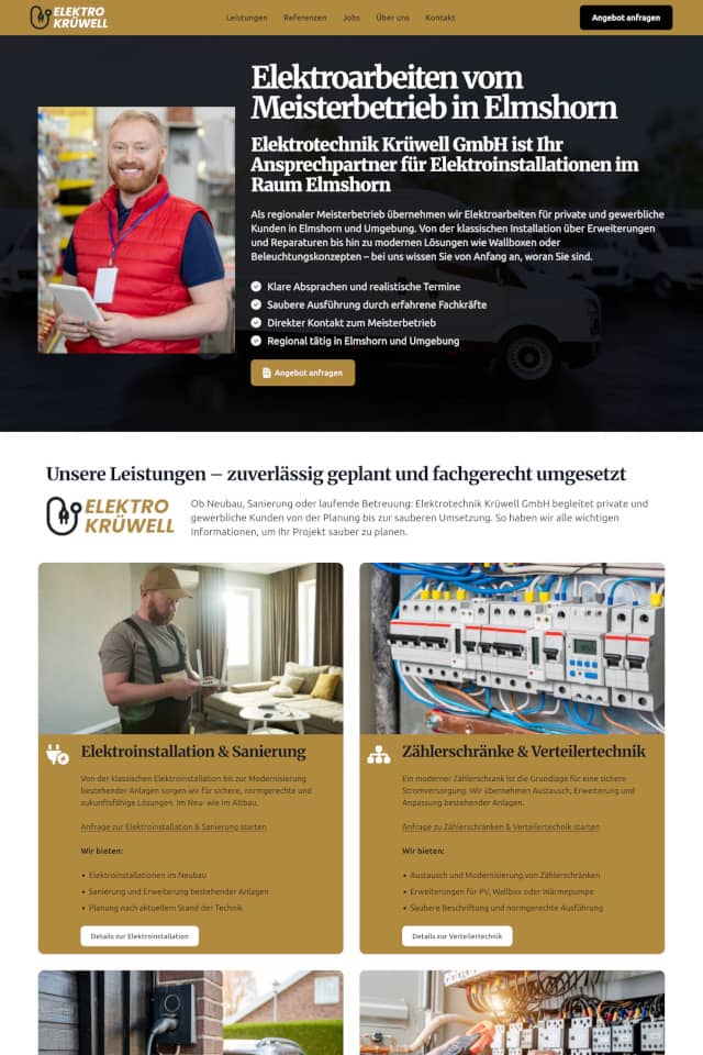 Demoprojekt für Elektrobetrieb Startseite