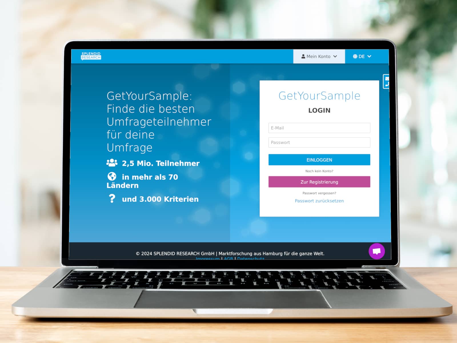 GetYourSample Tool von SPLENDID RESEARCH