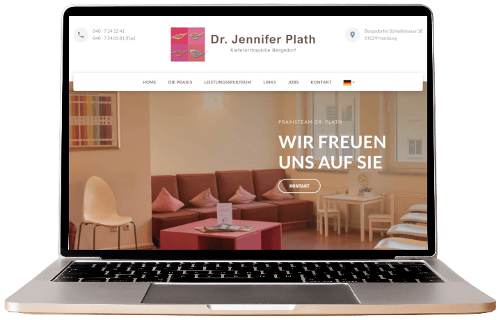 Kieferorthopädie Bergedorf Screenshot